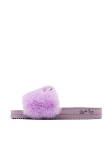 Flip Flop Hausschuh "pool fur*mouse metallic" in light lavender