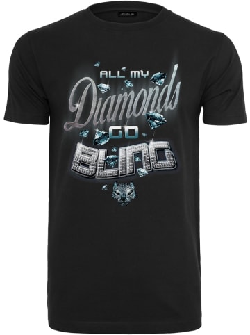 Mister Tee T-Shirt "Diamonds Go Bling Tee" in Schwarz