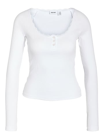 Noisy may Oberteil mit langen Ärmeln in Bright White1