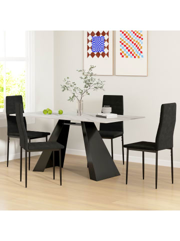 HOMCOM Essstuhl in Schwarz 54L x 41B x 97H cm