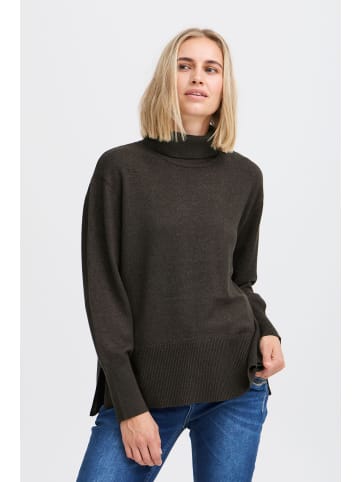 Pulz Strickpullover PZSTEFFI Relaxed fit in Espresso Melange