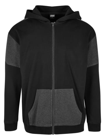Urban Classics Urban Classics Zip-Kapuzenpullover in black/charcoal