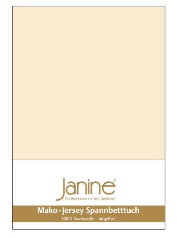 Janine Spannbetttuch Mako Feinjersey in leinen