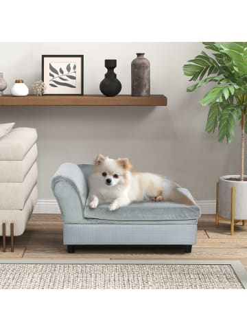 Pawhut Hundesofa Hellgrau 76B x 45T x 43H cm