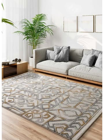 Atticgo Kurzflor-Teppich AMARA in creme/mehrfarbig