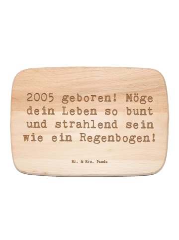 Mr. & Mrs. Panda Frühstücksbrett Spruch 2005 Geburtstag Regenbog... in Transparent