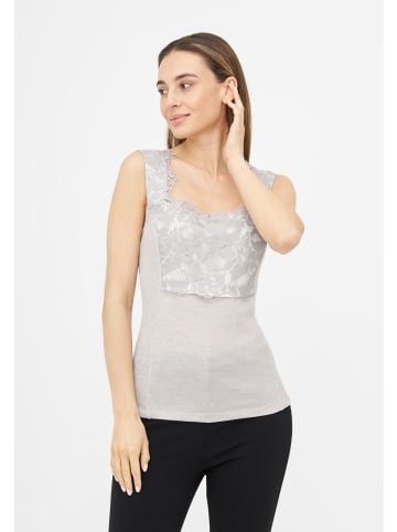 TOOCHE Top "Frosted Elegance" in grau