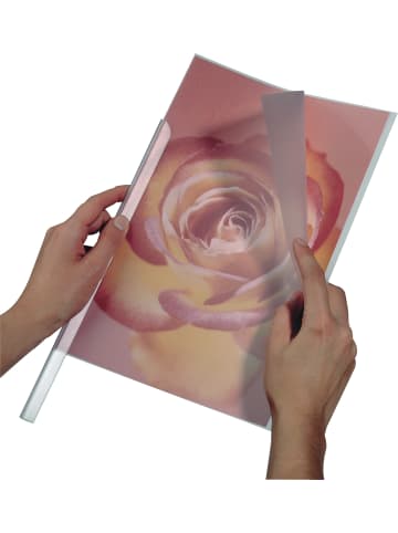 Durable Klemmschienen 3mm transparent Packung mit 100 Stück