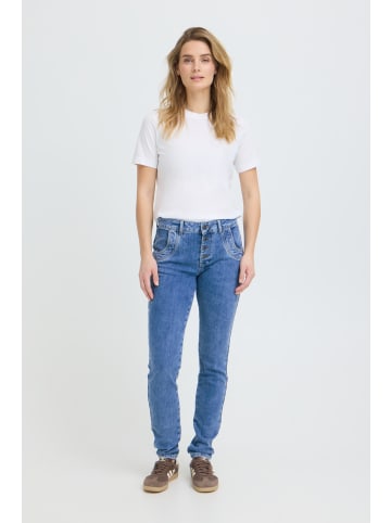 Pulz Jeans PZMELINA loose fit in Medium Blue Denim
