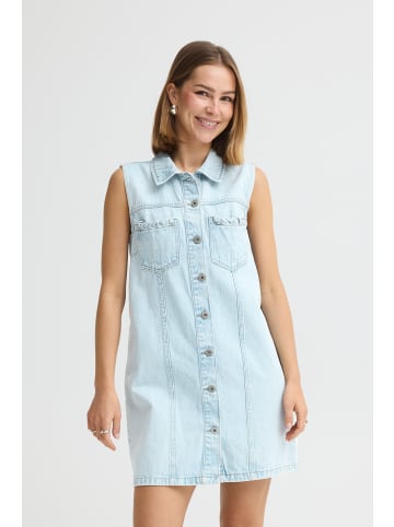 ICHI Denimkleid IHPAMMI Tight fit in LIGHT BLUE BLEACHED