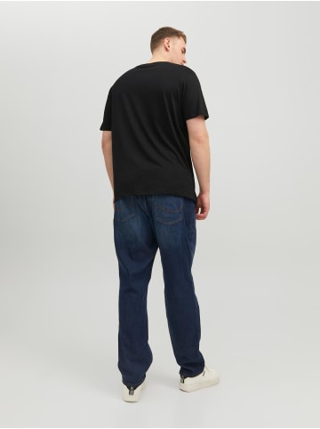 Jack & Jones 2er-Set Plus Size T-Shirt Logo in Schwarz-Rot