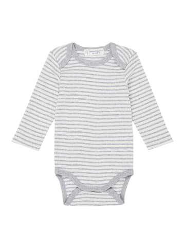 Sense Organics Bio Baby Langarm Body "Yvon" in Grau-Weiß