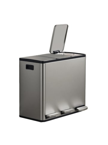 SONGMICS Abfalleimer Pary in Silbern - (B)35.3 x (H)54 x (T)62 cm - 54 L
