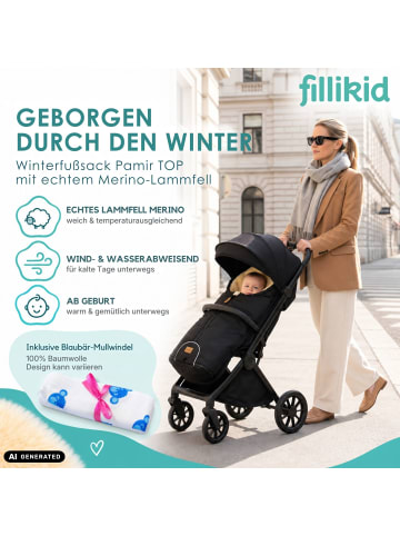 Kinderhaus Blaubär Winterfußsack Pamir TOP in Schwarz