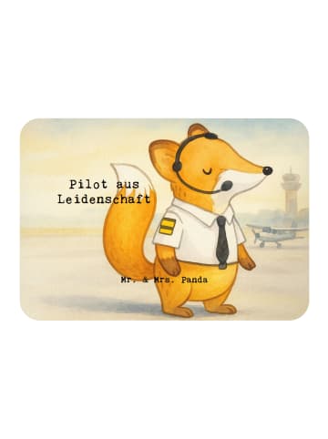 Mr. & Mrs. Panda Magnet Pilot Leidenschaft Design mit Spruch in Weiß