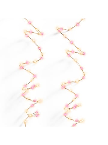 MARELIDA LED Drahtlichterkette Büschel 567LED pink bernstein 8 Funkt. L: 9m in gold