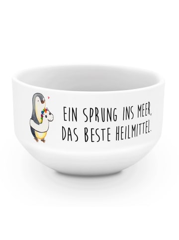 Mr. & Mrs. Panda Müslischale Sommermeerheilkraft mit Spruch in Weiß