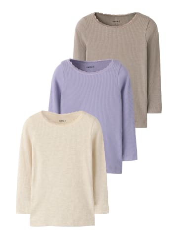 name it Oberteil mit langen Ärmeln in Peyote Melange1