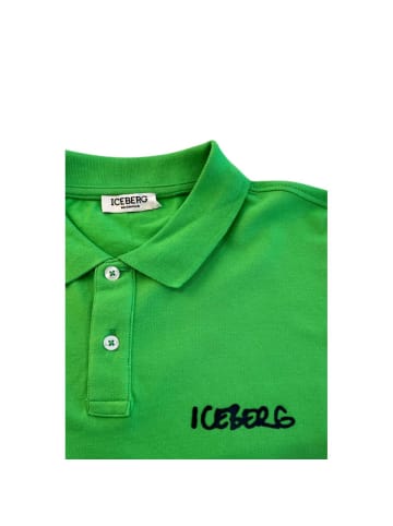 Iceberg Grün Baumwolle Herren Polo Hemd