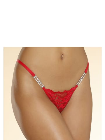 PETITE FLEUR GOLD String in rot