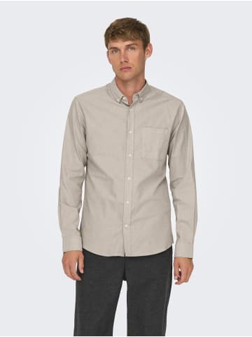 ONLY & SONS Oxford Hemd in Chinchilla 1