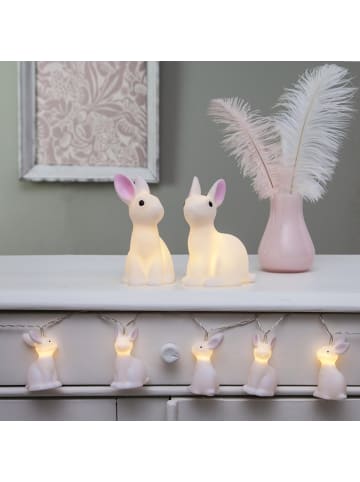 MARELIDA Lichterkette BUNNY - 10 kleine Häschen in weiß