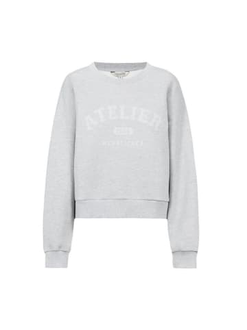 Herrlicher Christy Cropped Sweat Peached in Grey