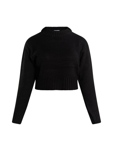 myMo Cropped Pullover in Schwarz