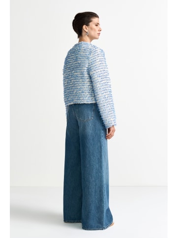 Rich & Royal Short Fancy Jacket in Dusty Blue