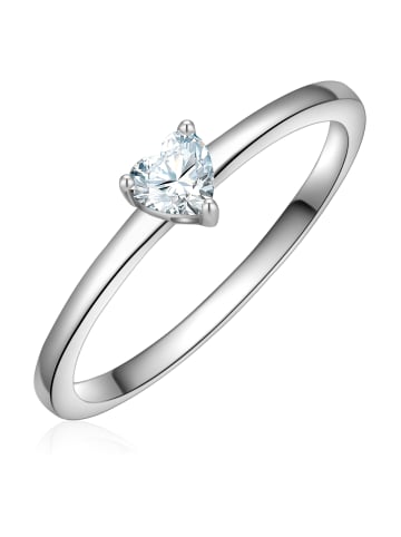 Trilani Ring Herz aus Sterling Silber mit Zirkonia in silber