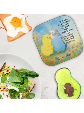 Mr. & Mrs. Panda Tassenuntersetzer Wellensittich Liebe Design mi... in Weiß