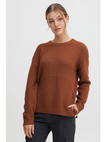 Oxmo Strickpullover OXMilla 21800084-ME  Strickpullover mit Strukturmuster in Braun
