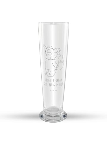 Mr. & Mrs. Panda Bierglas Widder Astologie mit Spruch in Transparent