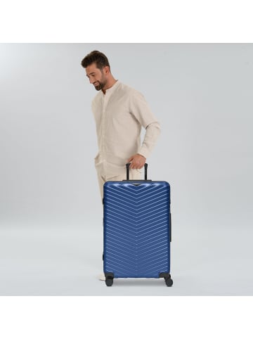 Redolz Essentials 18 4 Rollen Trolley 76 cm mit Dehnfalte in metallic-blue shiny