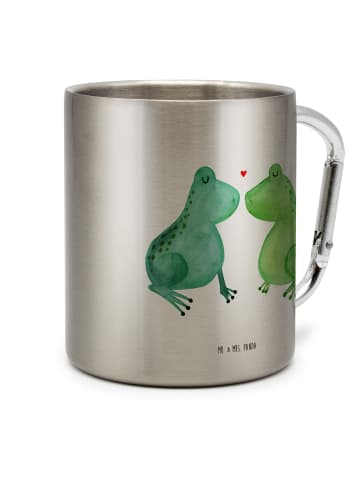 Mr. & Mrs. Panda Edelstahl Trinkbecher Frosch Liebe ohne Spruch in Silber
