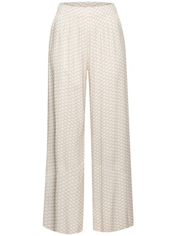 LASCANA Pyjamahose in beige-weiß-gemustert