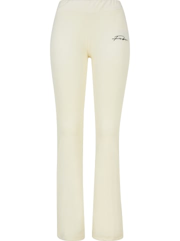 FUBU FUBU Damen FW224-021-1 Signature Velours Flared Leggings offwhite in offwhite