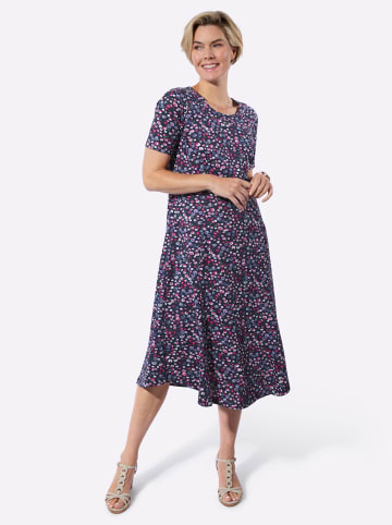 WITT WEIDEN Sommerkleid in marine-fuchsia-bedruckt