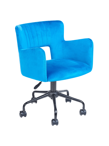 Beliani Bürostuhl SANILAC II in Blau - (W) 62 x (H) 71 x (L) 62 cm