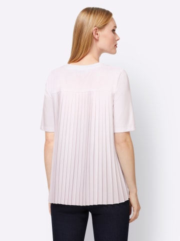 Heine Plissee-Shirt in weiß