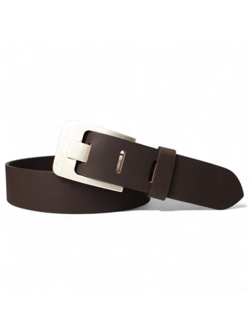 FRONHOFER Ledergürtel Breitdorn in Dunkelbraun