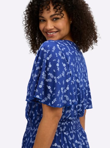 sheego Jersey-Kleid in royalblau-hellblau-bedruckt