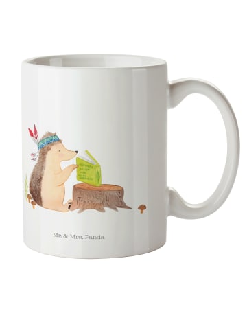 Mr. & Mrs. Panda Kindertasse Igel Federschmuck ohne Spruch in Weiß