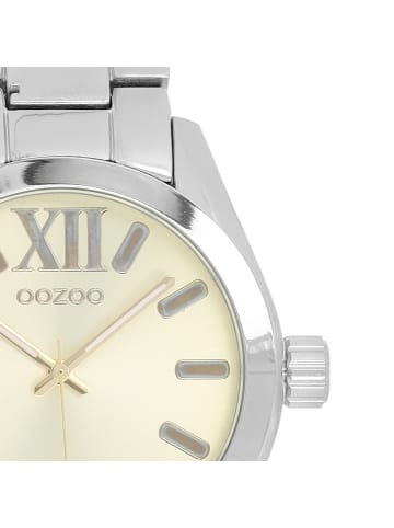 Oozoo Analog-Armbanduhr Oozoo Vintage Series silber groß (ca. 40mm)