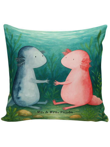 Mr. & Mrs. Panda Kuschelkissen Axolotl Liebe Design ohne Spruch in Weiß