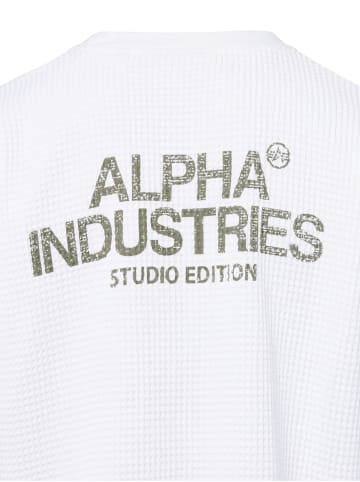 Alpha Industries T-Shirt Studio Waffle in weiß