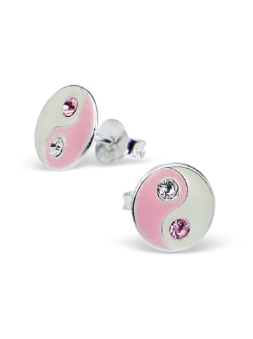 schmuck23 Silber Ohrringe 925 Yin Yang 0,7 cm x 0,8 cm