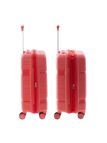 Gladiator 3800 4 Rollen Kabinentrolley 55 cm mit Dehnfalte coral