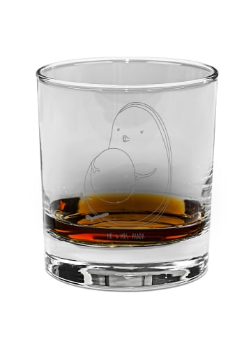 Mr. & Mrs. Panda Whiskey Glas Avocado Pfeifen ohne Spruch in Transparent