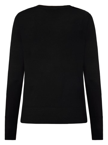Zero Feinstrickpullover mit Stehkragen in Black Beauty